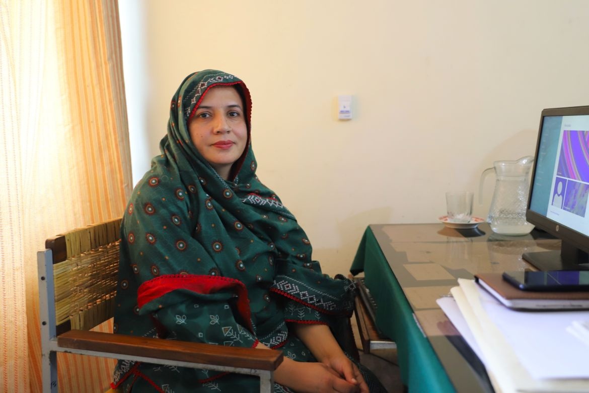 With a few clicks, Huma Qaiser, Assistant Director IT at the District Education Department in Haripur, Khyber Pakhtunkhwa, can access up-to-date data on every school in the district—supporting faster, evidence-based decisions. Credit: UNICEF/Pakistan/2025/Roham